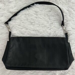 Pas de caiais black leather bag handbag‎
